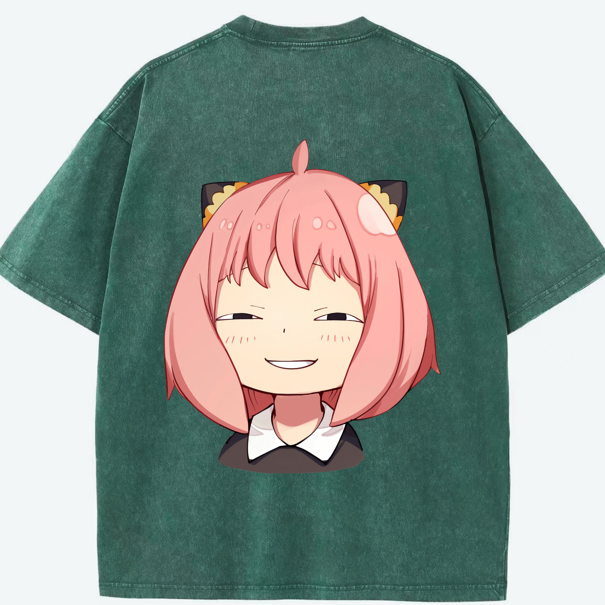 （画像用） SPY×FAMILY间谍家家酒 綿100% ヴィンテージ風 半袖Tシャツ（背面プリント）